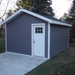 1' soffits on all sides of the shed.